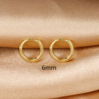 Exquisite Stainless Steel Yellow Zircon Water Drop Hoop Earring