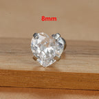 1PC Fashion Zircon Heart Helix Tragus Piercing Stud Earrings Steel