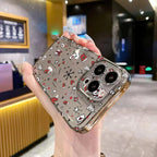 Cartoon Christmas Clear Case for iPhone 17 16 15 14 13 12 11 Pro Max XR SE2