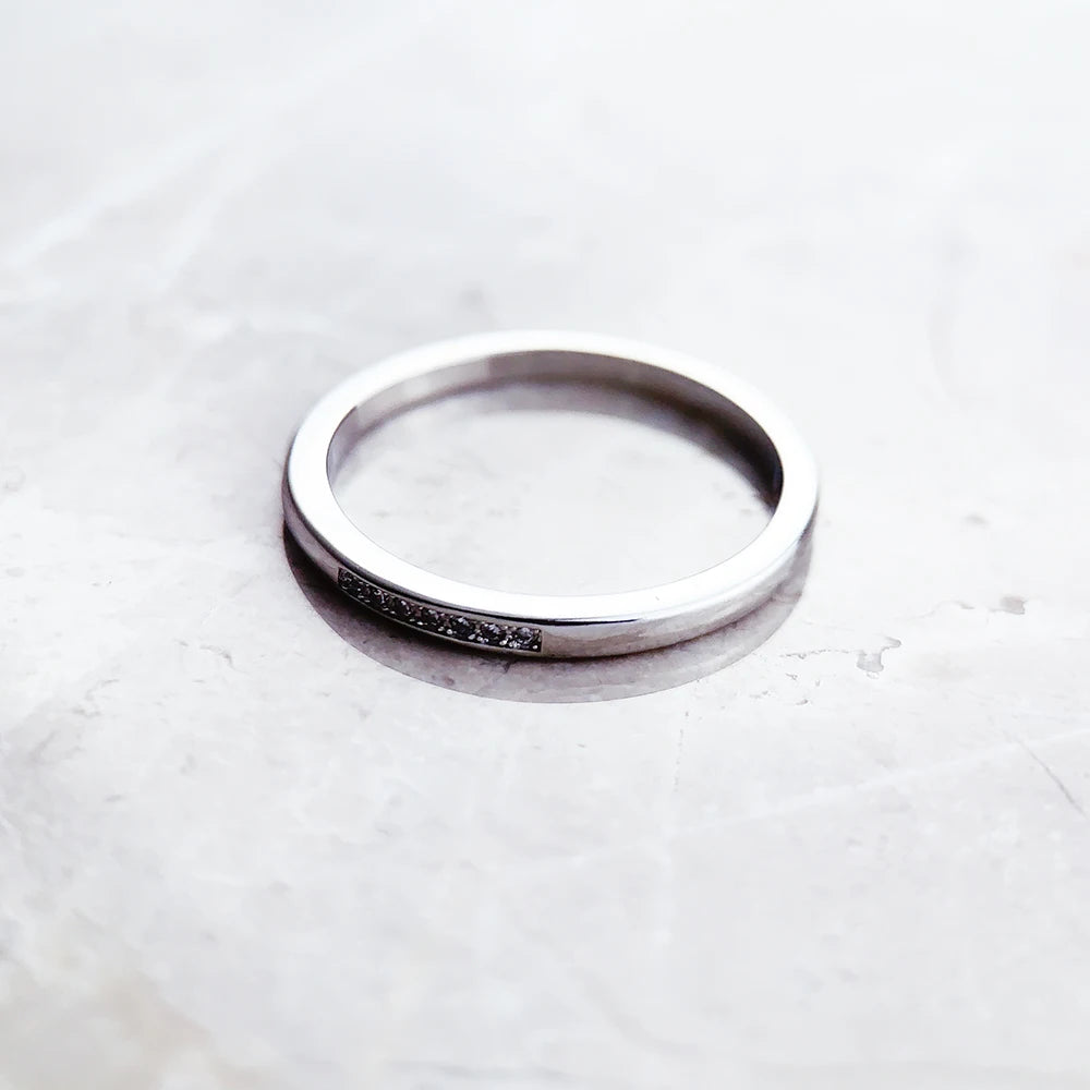Delicate Band Ring 925 Sterling Silver Classic Fine Jewellery Women Romantic Gift