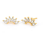 2022 New Stainless Steel Minimal Hoop Earrings Cubic Zirconia