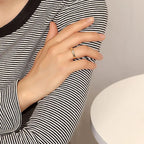 925 Sterling Silver Hot Sale Wedding Band Marquise Cubic Zirconia Simple Elegant Trendy Jewellery
