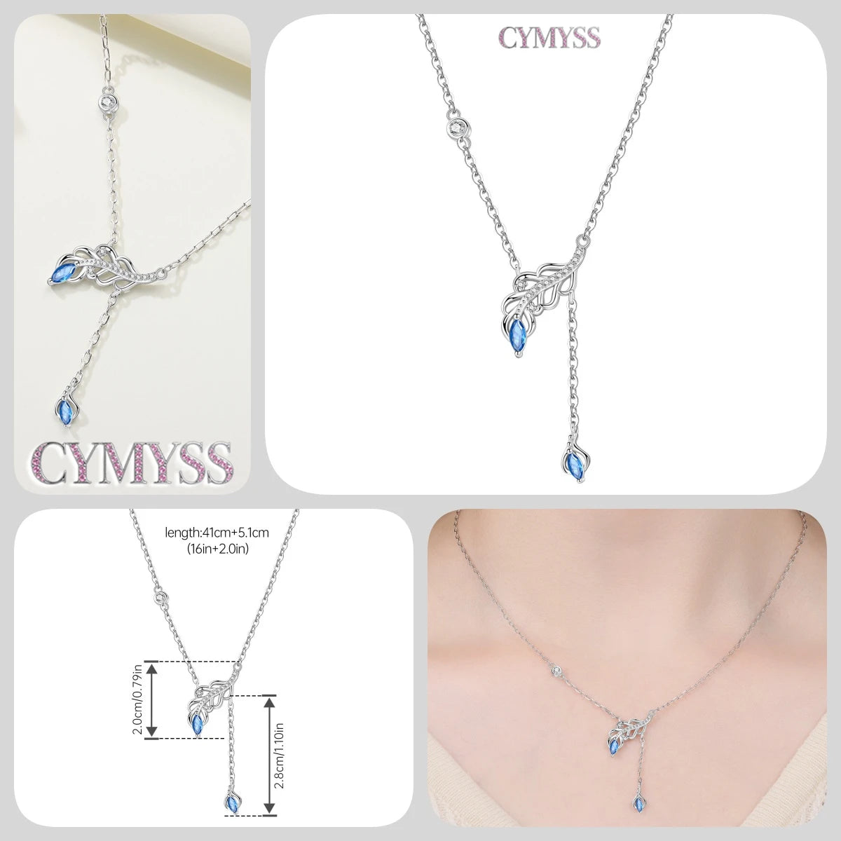 Original 925 Sterling Silver 18K Gold Heart Lock and Key Necklace Y-shaped Chain Necklace For Women Memorial Prayer Jewelry Gift