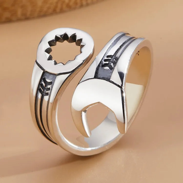 Wrench Adjustable Ring 925 Sterling Silver Fashion Men Women Luxury Accessories