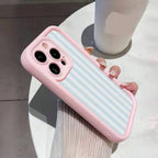 Blue Stripe Pattern Case for iPhone 17 16 15 14 13 12 11 Pro Max 17 Air Mini