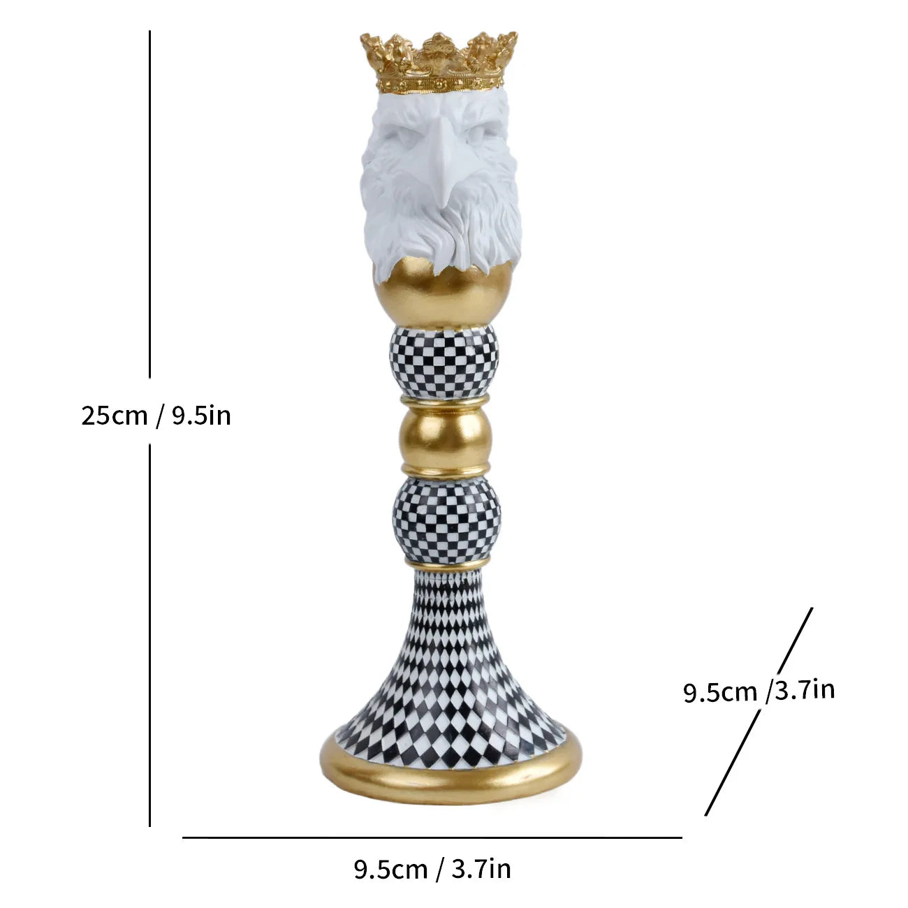 Animal Head Candlestick Resin Holder Horse Eagle Bulldog Monkey Lion Wolf Figurines