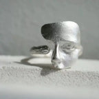 925 Sterling Silver Geometry Sanding Adjustable Rings For Women Elegant Wedding Luxury Jewelry Accessories Argent 925
