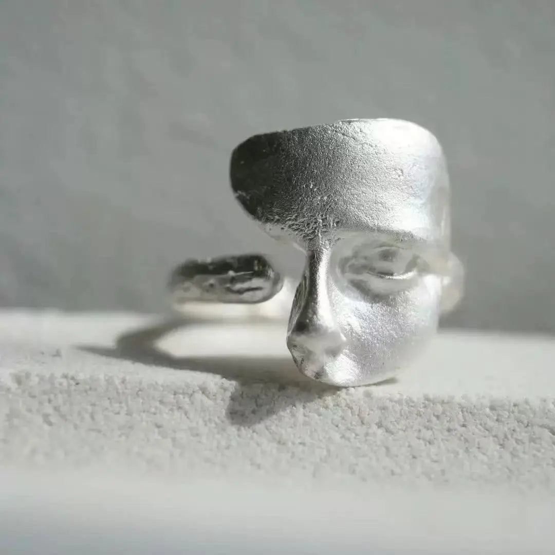 925 Sterling Silver Geometry Sanding Adjustable Rings For Women Elegant Wedding Luxury Jewelry Accessories Argent 925