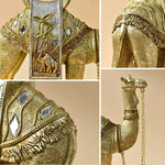 Turkish Resin Golden Camel Sculpture Feng Shui Figurines Home Decoration Accessories
