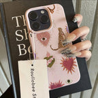 Leopard Lychee Pattern Silicone Case for iPhone 17 16 15 14 Pro