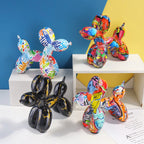 Pop Art Graffiti Balloon Dog Sculpture Animal Figures Decorative Home Decor Objects