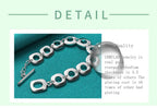 Square Chain Bracelet 925 Sterling Silver Classic Women Wedding Party Gift