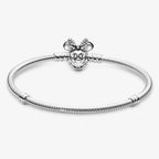 New 925 Silver Sparkling Heart to Heart Double Loop Leather Rope Weaving Bracelet Fashion DIY Charm Exquisite Jewelry Gift