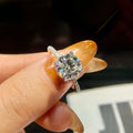 DWJ Luxury 1-5ct Moissanite Diamond Rings for Women Big Solitaire Wedding Real 925 Sterling Silver Luxury Designer Fine Jewelry
