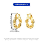 925 Sterling Silver Gold Temperament Versatile Hoop Earrings Birthday Gift