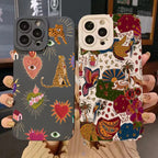 Floral Leopard Eyes Case for Samsung Galaxy S26 S25 S24 S23 A16