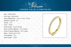 JewelryPalace Moissanite D Color Eternity Total 0.6ct 925 Sterling Silver Wedding Band Ring for Women Yellow Rose Gold Plated