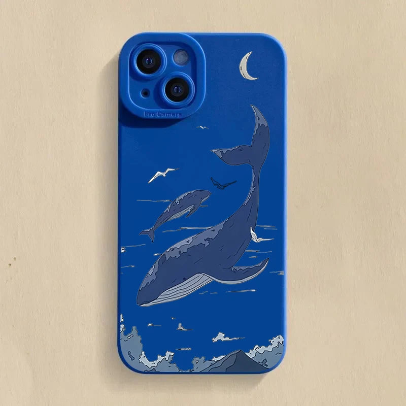 Whale Swimming Soft Case for Xiaomi Redmi Note 13 12 11 Pro 12S