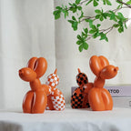 Orange Pink Balloon Dog Statues Decorative Figurines Living Room Bookshelf Office Pop