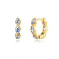 Fashion Multicolor CZ Zircon Small Hoop Earrings Geometry Circle