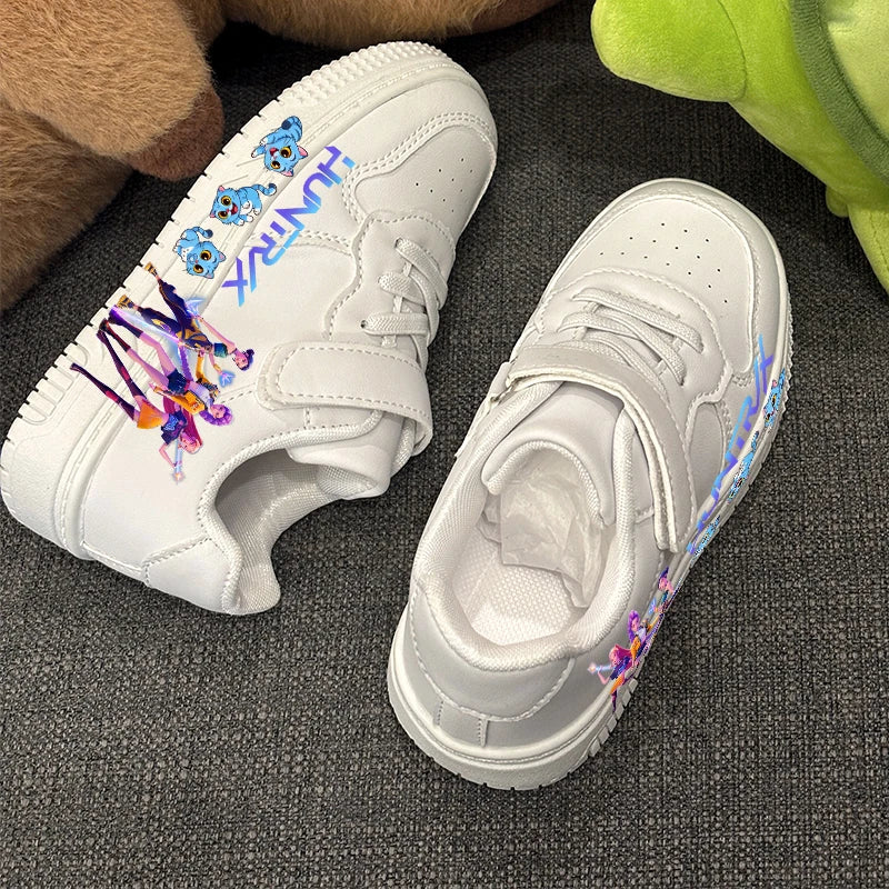 K-pop Girls Fashion White Trainers Student Anti-slip Breathable Sport Shoes