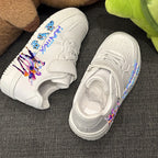 K-pop Girls Fashion White Trainers Student Anti-slip Breathable Sport Shoes