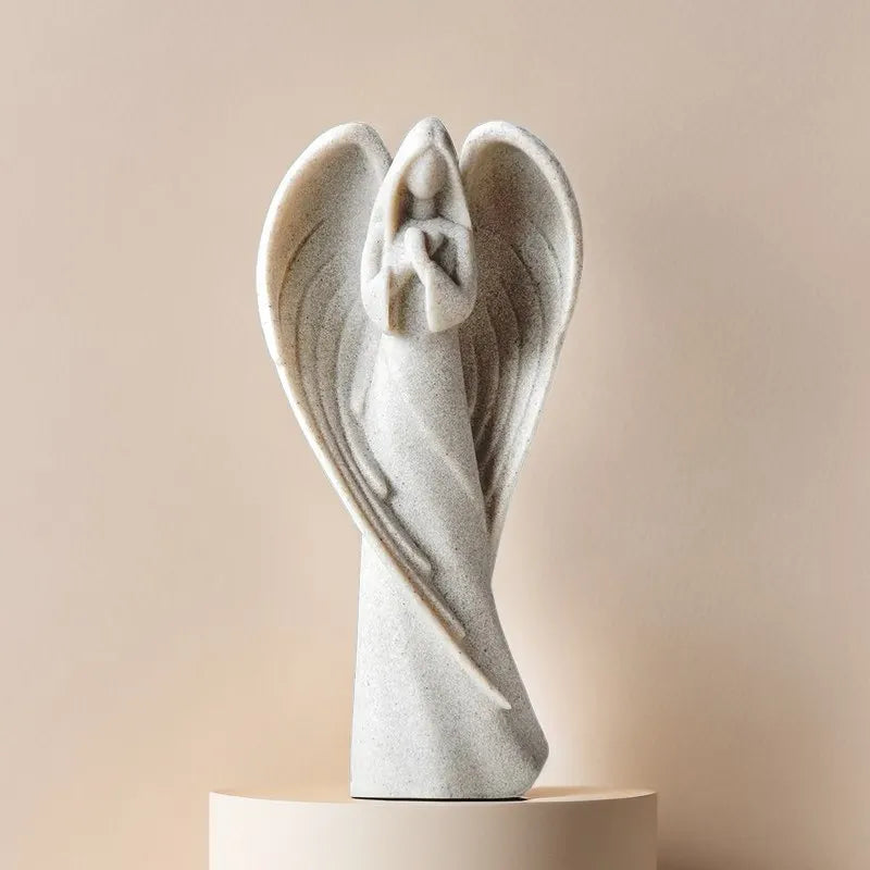 Retro Angel Figurines Resin Sculpture Living Room Bedroom Decoration Garden Office Desk