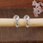 1PC Mini Zircon Stainless Steel Minimal Earrings Little Ear Studs