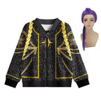 Girls Kpop Demon Hunters Rumi Cosplay Costume Coat & Pants 2PC Halloween Suit