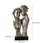 Resin Abstract Couple Sculptures Lovers Statue Home Living Room Tabletop Decoration