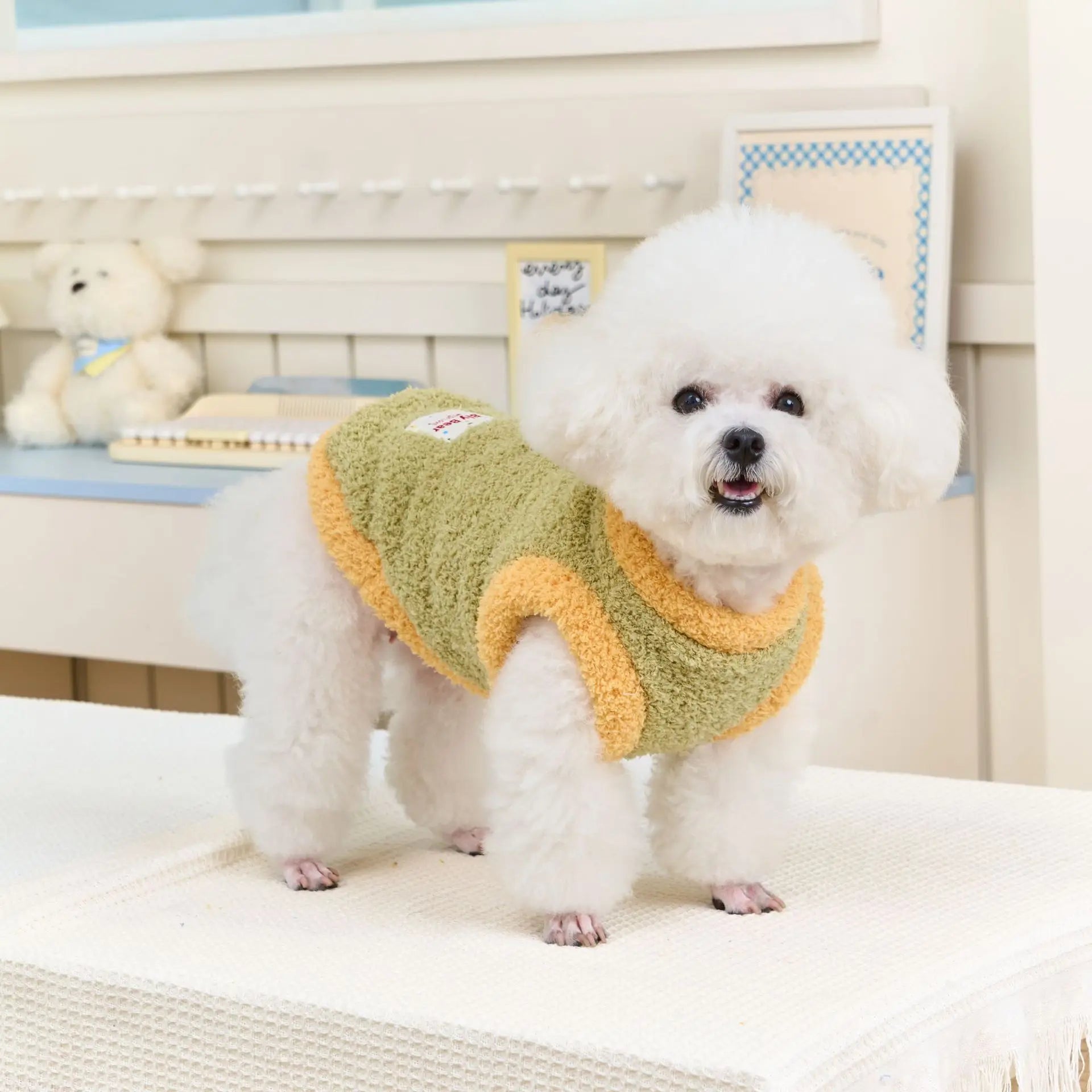 Fleece Puppy clothing for cold weather, Warm  Cat Clothes , Pet plush Sweater for outdoor walking winter coats must-have