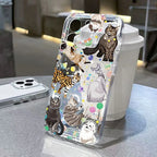 Graffiti Cartoon Dogs Cats Case for Samsung Galaxy A55 A35 A15 S24 S23 Ultra
