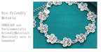20cm Beautiful Flowers Bracelet 925 Sterling Silver Classic Wedding Jewellery