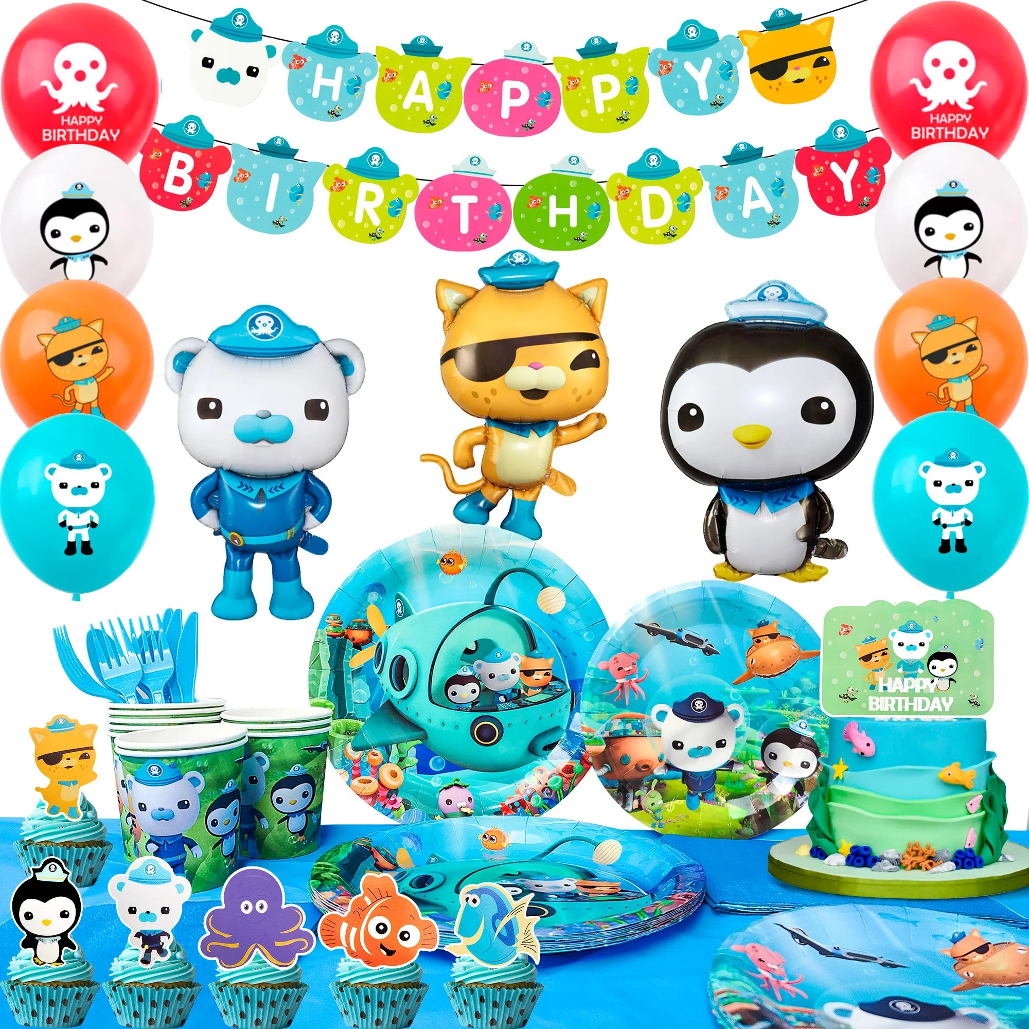 114pc Octonauts Birthday Party Decorations Tableware Set Plates - Ship from UK