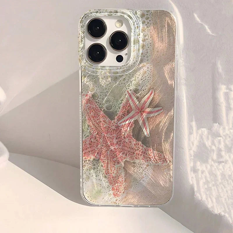 Ocean Whale Starfish Case for iPhone 17 16 15 14 13 12 11 Pro Max Plus XR