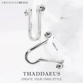 Skull Hoop Earrings 925 Sterling Silver Punk Fashion Women Men Gift