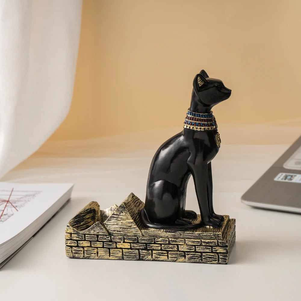 Egypt Art Anubis Wine Rack Statue Figurine Holder Animal Tabletop Office Living Room