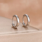 New Stainless Steel Double-layer Circle Huggies Gold Colour Zircon