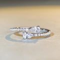 925 Sterling Silver Bright Zirconia Finger Ring Engagement Ceremony Fashion Dainty Wedding Jewellery