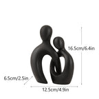 Resin Abstract Figurines Anniversary Couple Statue Lovers Figure Sculptures Shelf Pop