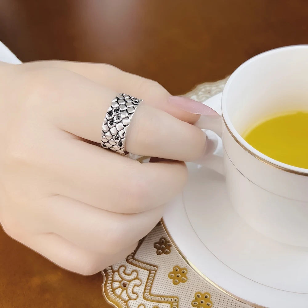Vintage Snake Ring 925 Sterling Silver Summer Fashion Jewellery Girls Women