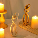 23cm Sandstone Sculpture Decorative Lover Wedding Statue Valentine's Day Souvenirs