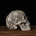 20cm Carved Skull Figurines Halloween Party Decoration White Head Sculpture Ornament