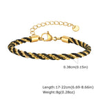 Two Tone Chain Bracelet for Women, Chunky Mixed Metal Link, Stainless Steel Waterproof Jewelry, Stylish Adjustable Wristband