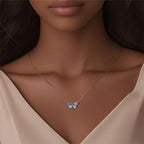 2025 New 925 Sterling Silver Necklace Zircon Heart Butterfly Simple Necklaces For Women Anniversary Birthday Jewelry Gift Female