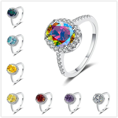 Oval Cut 1CT  D Color Moissanite Rings for Women Lab Diamond Wedding Promise Band S925 Sterling Silver fine Jewelry gift GRA