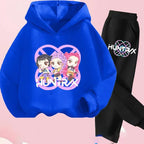 Toddler Girls Kpop Demon Hunters Fashion Hoodie & Sweatshirt Set Kids Suit