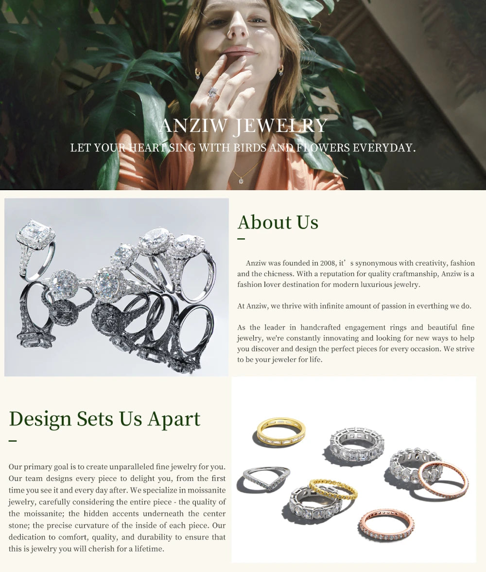 1.0ct D Moissanite Ring 14K Gold Filled Six Claws Classic Finger Band 2026