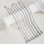 Women Chain Bracelet Silver Color, Stainless Steel Link Stackable Bracelets, Layered Fashion Accessories Gifts