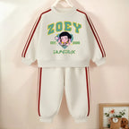 K-pop Boys and Girls Long Sleeve Pullover and Side Stripe Trousers Tracksuit